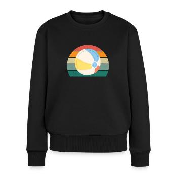 sand urlaub urlauber urlauberin ferien holiday - Frauen Premium Bio Pullover - Schwarz - Vorne - Julia (174cm)