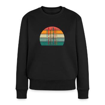 Ski Skier Skier Winter Snow Mountains - Women's Premium Organic Jumper - black - Front - Julia (174cm)