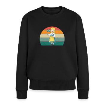 Suède Bleu Jaune Stockholm Suède - Pull Premium bio Femme - noir - Devant - Julia (174cm)