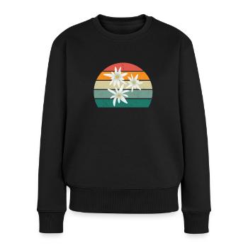 schweizerin schweizer schwizerdeutsch berg schweiz - Frauen Premium Bio Pullover - Schwarz - Vorne - Julia (174cm)