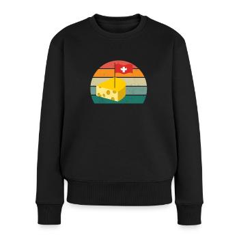 schweizerin schweizer schwizerdeutsch berg schweiz - Frauen Premium Bio Pullover - Schwarz - Vorne - Julia (174cm)