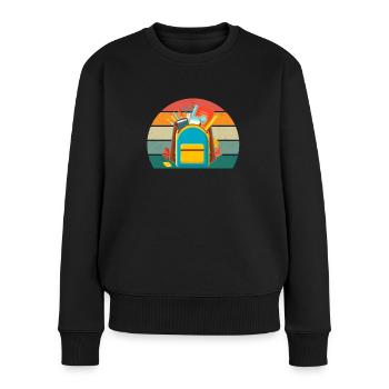Ecoles, enseignants enseignants élèves, élèves classe - Pull Premium bio Femme - noir - Devant - Julia (174cm)