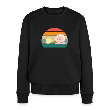 Schnecke Insekten Schneckenhaus Nacktschnecke - Frauen Premium Bio Pullover - Schwarz - Vorne - Julia (174cm)
