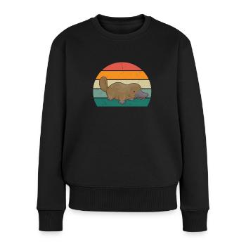 Schnabeltier Schnabel Biber Ente Eier Säugetier - Frauen Premium Bio Pullover - Schwarz - Vorne - Julia (174cm)