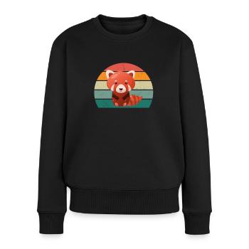 Red Pandas Red Panda Bamboo Asia Red Panda Bear - Women's Premium Organic Jumper - black - Front - Julia (174cm)