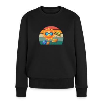 Reisen Reisender Reisender Ferien Urlauber Urlaub - Frauen Premium Bio Pullover - Schwarz - Vorne - Julia (174cm)