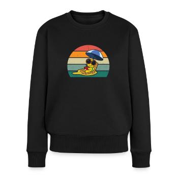 Reisen Reisender Reisender Ferien Urlauber Urlaub - Frauen Premium Bio Pullover - Schwarz - Vorne - Julia (174cm)
