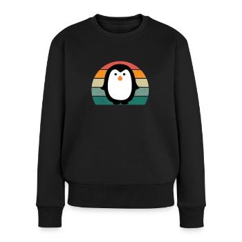 Pinguin Südpol Antarktis Kaiserpinguin Eselpinguin - Frauen Premium Bio Pullover - Schwarz - Vorne - Julia (174cm)