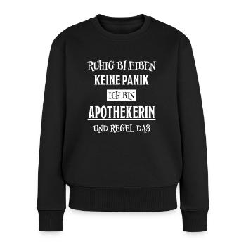 Apothekerin Lustige Spruch Beruf Apotheke Geschenk - Frauen Premium Bio Pullover - Schwarz - Vorne - Julia (174cm)
