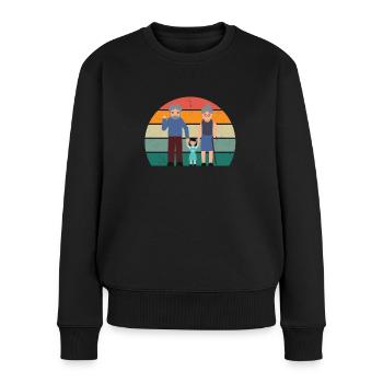 Grandpa Opi Grandfather, Grandmother Grandparents Grandchildren Grandma - Women's Premium Organic Jumper - black - Front - Julia (174cm)