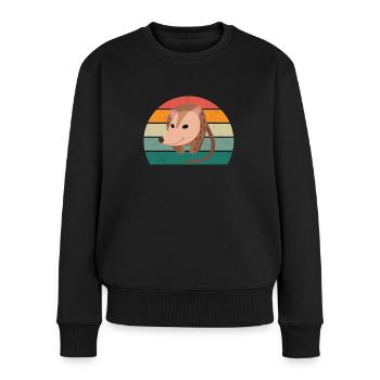 Opossum Oppssums Oposum Nager Nagetier Beutel - Frauen Premium Bio Pullover - Schwarz - Vorne - Julia (174cm)