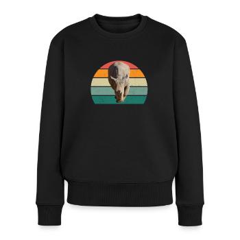 Nashörner dickes Einhorn Afrika Tier Nashorn - Frauen Premium Bio Pullover - Schwarz - Vorne - Julia (174cm)