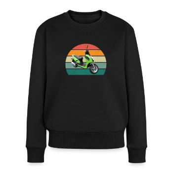 Motos Scooter Motocycliste Moto - Pull Premium bio Femme - noir - Devant - Julia (174cm)