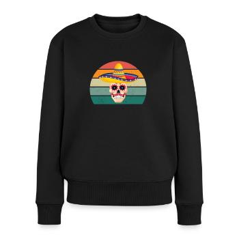 mexikanisches Essen Tacos Taco Tapas Nachos Mexiko - Frauen Premium Bio Pullover - Schwarz - Vorne - Julia (174cm)