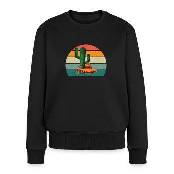 mexikanisches Essen Tacos Taco Tapas Nachos Mexiko - Frauen Premium Bio Pullover - Schwarz - Vorne - Julia (174cm)