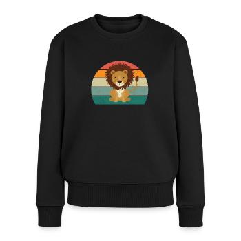 Lion Lioness Pride of Lions Mane Lion's Mane King Lion - Women's Premium Organic Jumper - black - Front - Julia (174cm)
