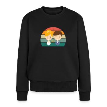 Marriage Marriage Boyfriend Girlfriend Marriage Love - Women's Premium Organic Jumper - black - Front - Julia (174cm)