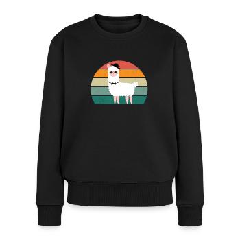 Llamas Alpaca Alpacas Lamamama Lamapapa Lama Lama - Women's Premium Organic Jumper - black - Front - Julia (174cm)