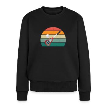 Lacrosser Lacrosseschläger Tor Werfen Lacrosse - Frauen Premium Bio Pullover - Schwarz - Vorne - Julia (174cm)