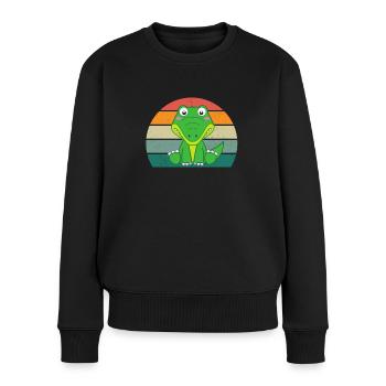 Alligator Alligators Reptiles Kayman Crocodile - Women's Premium Organic Jumper - black - Front - Julia (174cm)