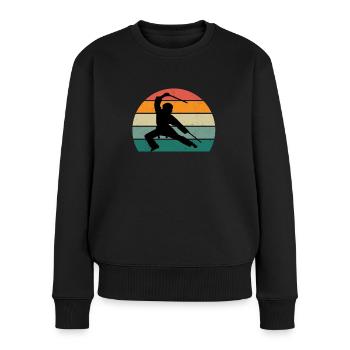 Kampfsportler Kampfsport Judo Aikido Karate Boxen - Frauen Premium Bio Pullover - Schwarz - Vorne - Julia (174cm)