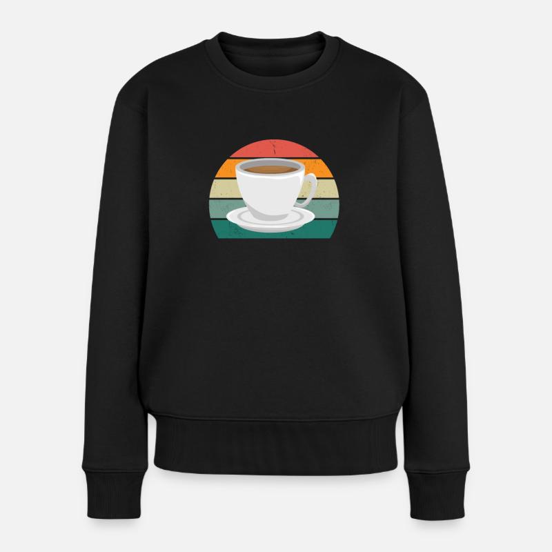 Boisson de machine à café Café café en grains de café - Pull Premium bio Femme - noir