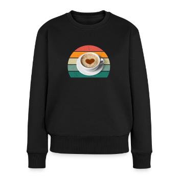 Boisson de machine à café Café café en grains de café - Pull Premium bio Femme - noir - Devant - Julia (174cm)