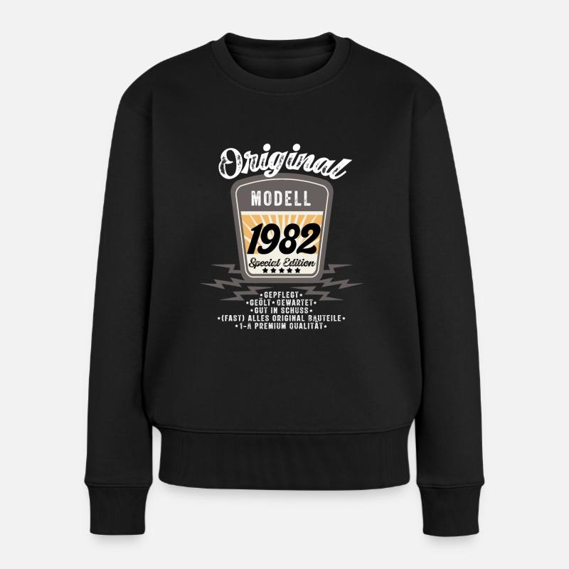 Modell 1982 - Frauen Premium Bio Pullover - Schwarz