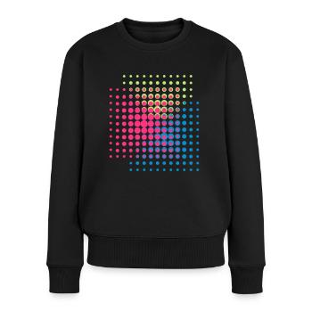 Dots I - Frauen Premium Bio Pullover - Schwarz - Vorne - Julia (174cm)