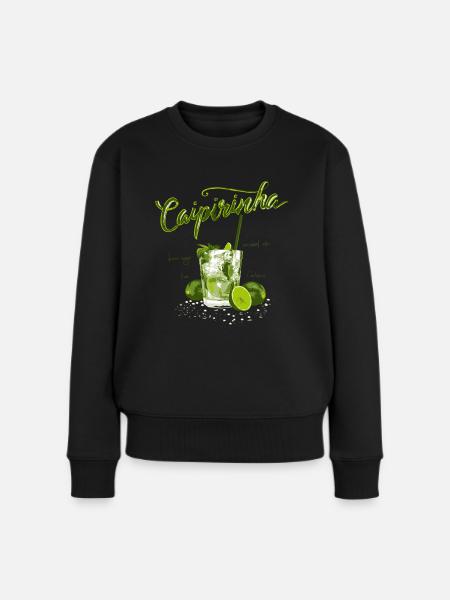 CAIPIRINHA - Frauen Premium Bio Pullover - Schwarz