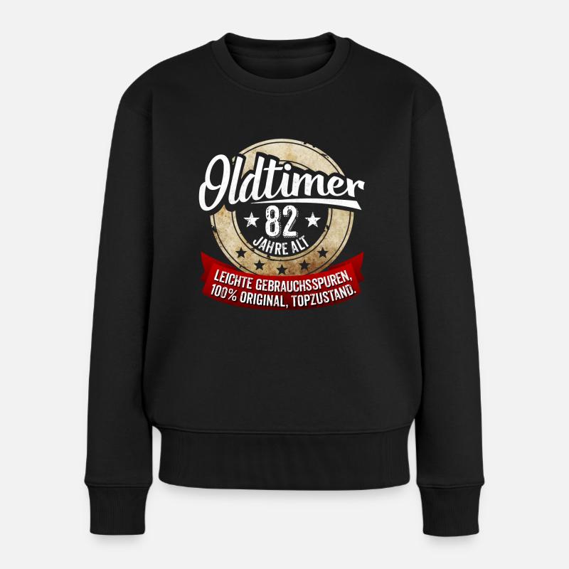 Zum 82. Geburtstag! - Frauen Premium Bio Pullover - Schwarz