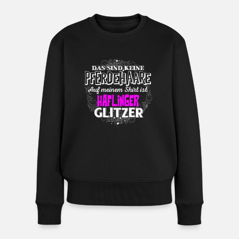 HAFLINGER - Glitzer - Frauen Premium Bio Pullover - Schwarz