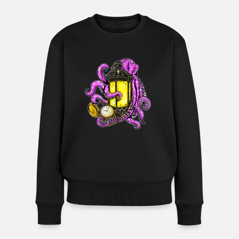 Octopus - Frauen Premium Bio Pullover - Schwarz
