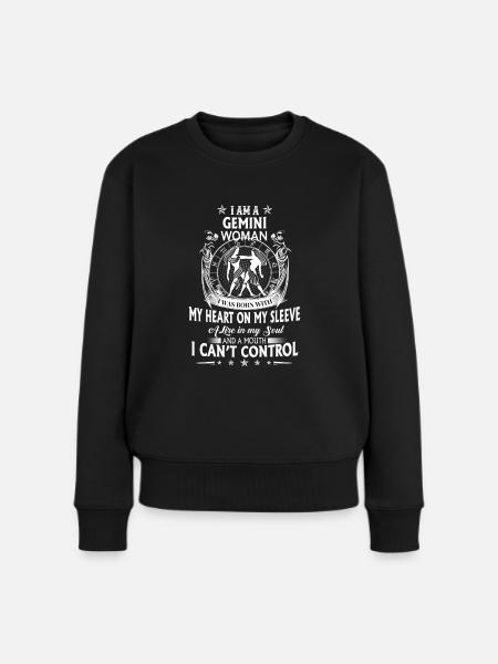 Sternzeichen Zwillinge - zodiac Gemini - Frauen Premium Bio Pullover - Schwarz