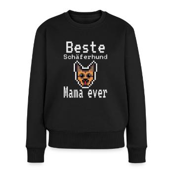 Beste Schäferhund Mama ever - Frauen Premium Bio Pullover - Schwarz - Vorne - Julia (174cm)
