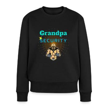 Grandpa Security, Grandfather Grandpa - Women's Premium Organic Jumper - black - Front - Julia (174cm)