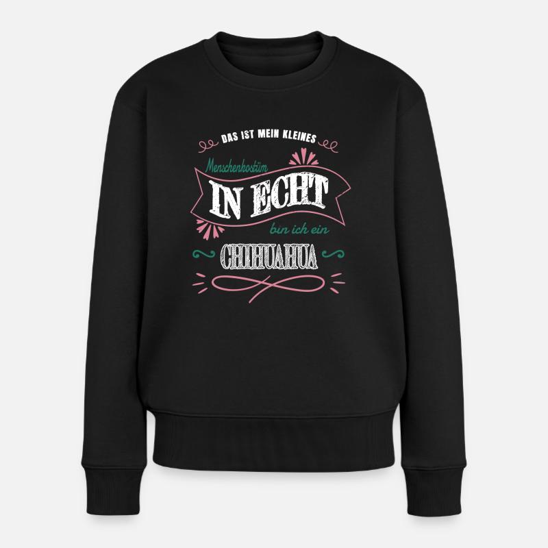 hundehalter hunderasse weihnachten geek - Frauen Premium Bio Pullover - Schwarz