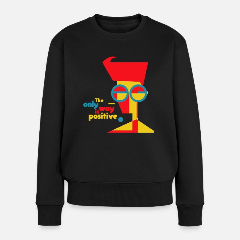 TheOnlyWayIsPositive - Professor - Frauen Premium Bio Pullover - Schwarz