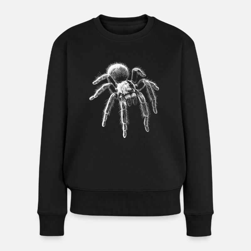 Vogelspinne Portrait Spinne Spinnen Tiere - Frauen Premium Bio Pullover - Schwarz