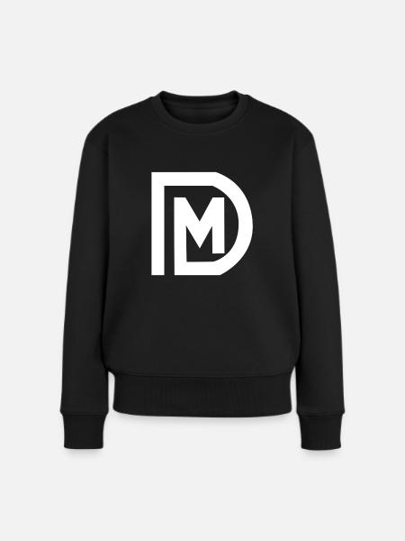 DM LOGO - Frauen Premium Bio Pullover - Schwarz