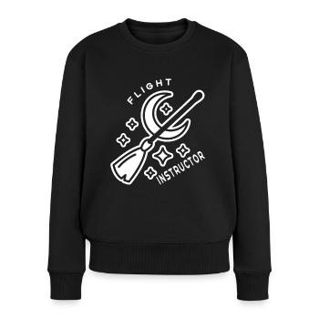 Halloween Witch Flight Instructor - Women's Premium Organic Jumper - black - Front - Julia (174cm)