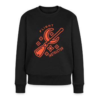 Halloween Witch Flight Instructor - Women's Premium Organic Jumper - black - Front - Julia (174cm)