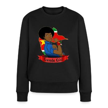 Gwada girl Guadeloupe Strong Woman - Women's Premium Organic Jumper - black - Front - Julia (174cm)