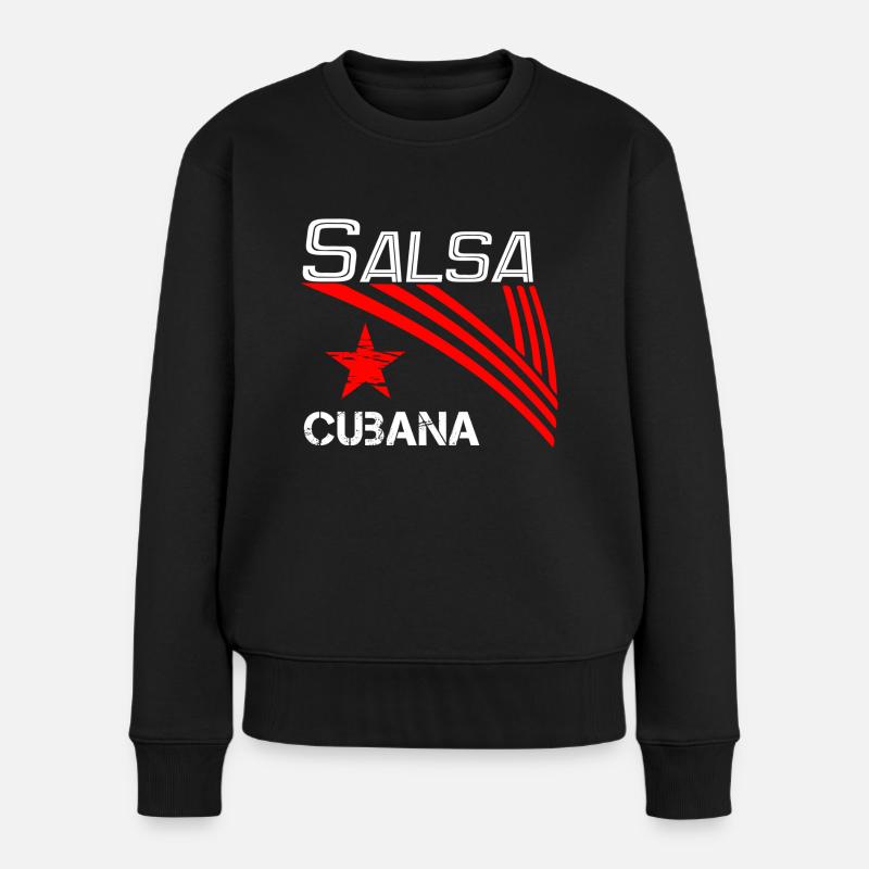 Salsa Cubana white - Salsa Dance Shirt - Frauen Premium Bio Pullover - Schwarz