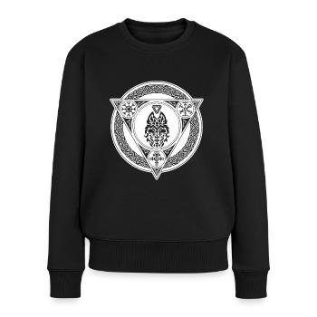 Zodiac sign Viking fox - Women's Premium Organic Jumper - black - Front - Julia (174cm)