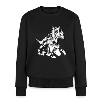 Tabaxi Rogue White - Women's Premium Organic Jumper - black - Front - Julia (174cm)