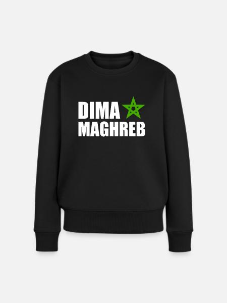 Dima maghreb - Marokko - Frauen Premium Bio Pullover - Schwarz