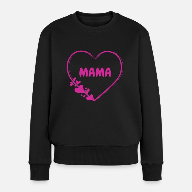 Cœur de maman - Pull Premium bio Femme - noir