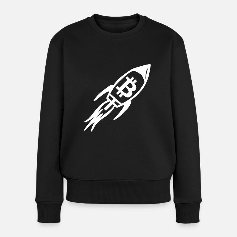 Jetzt geht Bitcoin ab - Frauen Premium Bio Pullover - Schwarz