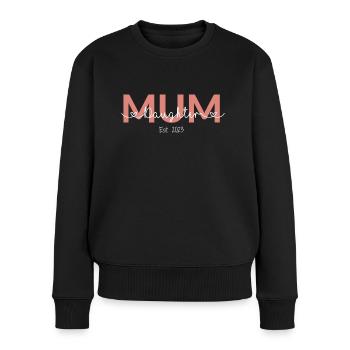 Süßes Mama Tochter Est 2023 Shirt mit Herzen - Frauen Premium Bio Pullover - Schwarz - Vorne - Julia (174cm)
